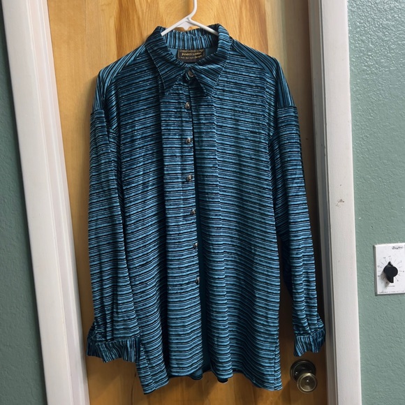 James Lord 80s Vintage Heavy weight microfiber button down - Picture 1 of 4